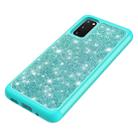 For Galaxy S20 Glitter Powder Contrast Skin Shockproof Silicone + PC Protective Case(Green) - 3