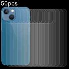 For iPhone 13 mini 50pcs 9H 2.5D Half-screen Transparent Back Tempered Glass Film - 1