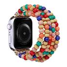 Wood Beads Watch Band For Apple Watch Ultra 49mm / Series 8&7 45mm / SE 2&6&SE&5&4 44mm / 3&2&1 42mm(5-row Colorful Beads) - 1