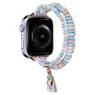 3-row Beads Watch Band For Apple Watch Ultra 49mm&Watch Ultra 2 49mm / Series 9&8&7 45mm / SE 3&SE 2&6&SE&5&4 44mm / 3&2&1 42mm(Pink) - 1