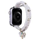 3-row Beads Watch Band For Apple Watch Ultra 49mm&Watch Ultra 2 49mm / Series 9&8&7 45mm / SE 3&SE 2&6&SE&5&4 44mm / 3&2&1 42mm(White) - 1