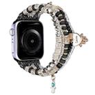 Forest Style Beads Watch Band For Apple Watch Ultra 49mm / Series 8&7 45mm / SE 2&6&SE&5&4 44mm / 3&2&1 42mm(Black) - 1