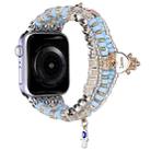 Forest Style Beads Watch Band For Apple Watch Series 8&7 41mm / SE 2&6&SE&5&4 40mm / 3&2&1 38mm(Blue) - 1