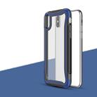 For iPhone XS / X Blade Series Transparent AcrylicProtective Case(Navy Blue) - 1