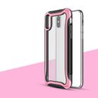 For iPhone XS / X Blade Series Transparent AcrylicProtective Case(Pink) - 1