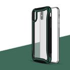 For iPhone XS / X Blade Series Transparent AcrylicProtective Case(Dark Green) - 1