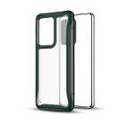 For Galaxy S20 Blade Series Transparent AcrylicProtective Case(Dark Green) - 1