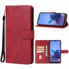 For TCL 408 Leather Phone Case(Red) - 1