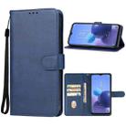 For TCL 408 Leather Phone Case(Blue) - 1