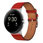 For Google Pixel Watch Genuine Leather Watch Band(Red) - 1