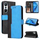 For Infinix Hot 20S Stitching-Color Leather Phone Case(Blue) - 1