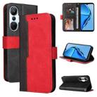 For Infinix Hot 20S Stitching-Color Leather Phone Case(Red) - 1