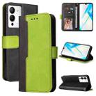 For Infinix Note 12 / G96 Stitching-Color Leather Phone Case(Green) - 1