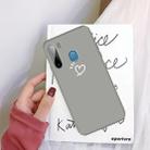 For Galaxy A21 Three Dots Love-heart Pattern Colorful Frosted TPU Phone Protective Case(Grey) - 1