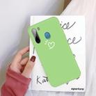 For Galaxy A21 Three Dots Love-heart Pattern Colorful Frosted TPU Phone Protective Case(Green) - 1