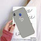 For Galaxy A40 Three Dots Love-heart Pattern Colorful Frosted TPU Phone Protective Case(Grey) - 1