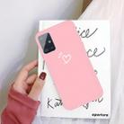 For Galaxy A71 Three Dots Love-heart Pattern Colorful Frosted TPU Phone Protective Case(Pink) - 1