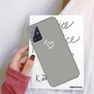 For Galaxy A71 Three Dots Love-heart Pattern Colorful Frosted TPU Phone Protective Case(Grey) - 1