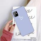 For Galaxy A81 / Note10 Lite / M60s Three Dots Love-heart Pattern Colorful Frosted TPU Phone Protective Case(Light Purple) - 1