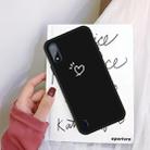 For Galaxy M10 Three Dots Love-heart Pattern Colorful Frosted TPU Phone Protective Case(Black) - 1