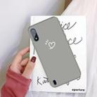 For Galaxy M10 Three Dots Love-heart Pattern Colorful Frosted TPU Phone Protective Case(Grey) - 1