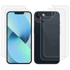 For iPhone 13 2pcs Front And 2pcs Back 9H 2.5D Tempered Glass Film Set - 1