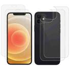 For iPhone 12 2pcs Front And 2pcs Back 9H 2.5D Tempered Glass Film Set - 1