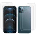 For iPhone 12 Pro 2pcs Front And 2pcs Back 9H 2.5D Tempered Glass Film Set - 1