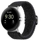 For Google Pixel Watch Buckle Nylon Braided Watch Band(Graphite) - 1