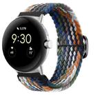 For Google Pixel Watch Buckle Nylon Braided Watch Band(Camouflage Multicolor) - 1