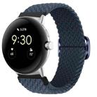 For Google Pixel Watch Buckle Nylon Braided Watch Band(Dark Blue) - 1