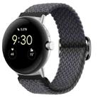 For Google Pixel Watch Buckle Nylon Braided Watch Band(Gray) - 1