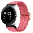 For Google Pixel Watch Buckle Nylon Braided Watch Band(Pink) - 1