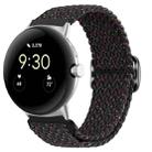For Google Pixel Watch Buckle Nylon Braided Watch Band(Starlight Black) - 1
