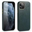 For iPhone 12 Lamb Texture Leather All-inclusive Shockproof Phone Case(Green) - 1