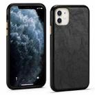For iPhone 11 Lamb Texture Leather All-inclusive Shockproof Phone Case(Black) - 1