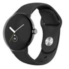 For Google Pixel Watch Solid Color Reverse Buckle Silicone Watch Band(Black) - 1