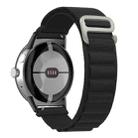 For Google Pixel Watch Nylon Loop Black Connector Watch Band(Black) - 1