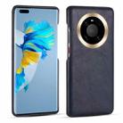 For Huawei Mate 50 Lamb Texture Leather All-inclusive Shockproof Phone Case(Blue) - 1