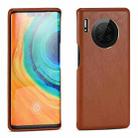 For Huawei Mate 30 Lamb Texture Leather All-inclusive Shockproof Phone Case(Brown) - 1