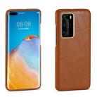 For Huawei P40 Lamb Texture Leather All-inclusive Shockproof Phone Case(Brown) - 1