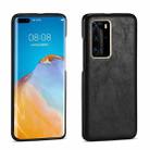 For Huawei P40 Pro+ Lamb Texture Leather All-inclusive Shockproof Phone Case(Black) - 1