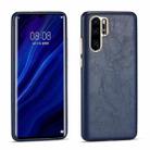 For Huawei P30 Pro Lamb Texture Leather All-inclusive Shockproof Phone Case(Blue) - 1