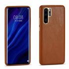 For Huawei P30 Pro Lamb Texture Leather All-inclusive Shockproof Phone Case(Brown) - 1