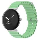 For Google Pixel Watch Ocean Silicone Watch Band(Mint Green) - 1