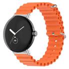For Google Pixel Watch Ocean Silicone Watch Band(Orange) - 1
