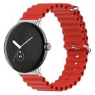 For Google Pixel Watch Ocean Silicone Watch Band(Red) - 1