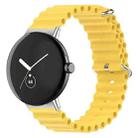 For Google Pixel Watch Ocean Silicone Watch Band(Yellow) - 1