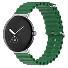 For Google Pixel Watch Ocean Silicone Watch Band(Army Green) - 1