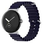 For Google Pixel Watch Ocean Silicone Watch Band(Midnight Color) - 1